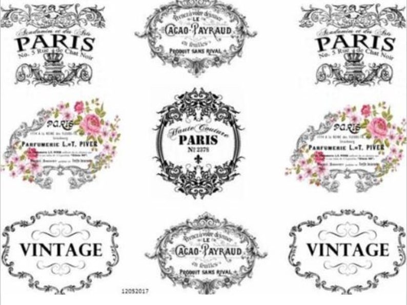 VinTaGe IMaGe FRenCh PaRiS LaBeLs ShaBby WaTerSLiDe DeCALs Etsy