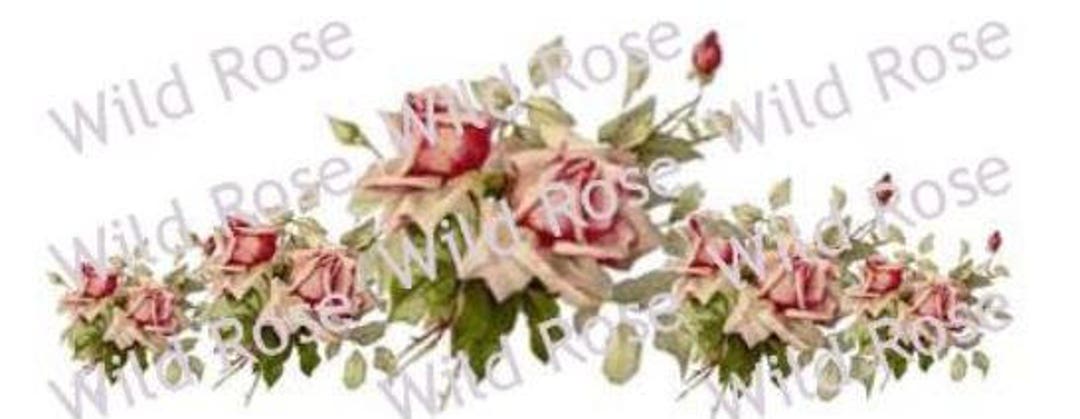 Vintage Fabulous Klein Swags &amp; Roses Shabby Decals - Etsy