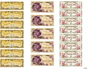 MoRe VinTaGe FreNcH PerFuMe LaBeLs ShaBby DeCALs