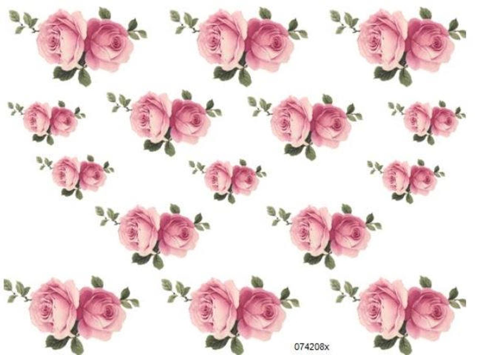 Vintage Fluffy Soft Pink Shabby Roses Decals - Etsy