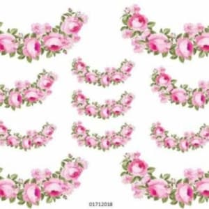 Vintage Image Pink Rose Floral Swags Shabby Waterslide Decals - Etsy