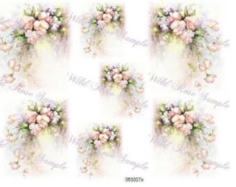 VinTage DaRLiNg SWeET PeAS ShaBby WaTerSLiDe DeCALs TRaNsFeRs