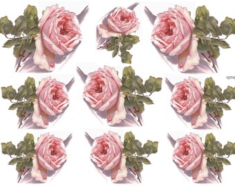 FaBuLouS SHaBbY VinTaGe PinK KLeiN RoSeS SHaBbY WaTerSLiDe DeCALs