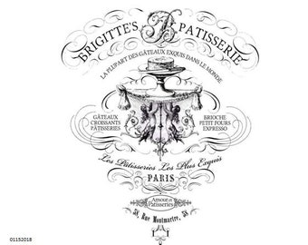 ViNTaGe PaRiS FRenCh PasTrY SHoP LaBeLs ShaBby DeCALs
