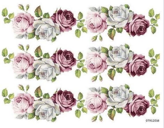 VinTaGe IMaGe BeST ChiC VioLeT CaBbaGe RoSeS ShaBby DeCALs FuRNiTuRe SiZe