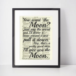 Cita de George Lasso the Moon: "Qué bello es vivir", impresa en una página de diccionario antiguo de más de 125 años, decoración navideña de pared, George Lasso the Moon