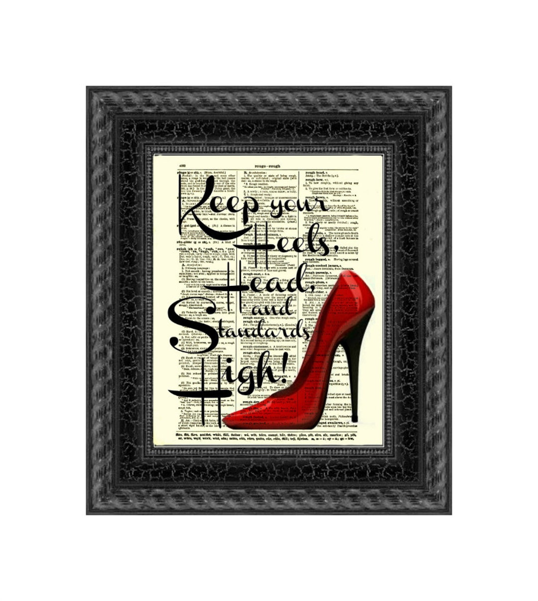 Motivational quote about high heels Royalty Free Vector