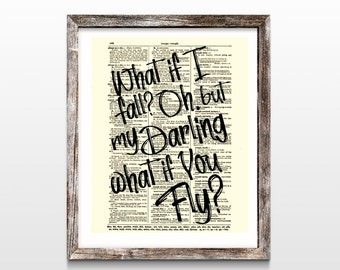 Inspirational Quote Art Print: Upcycled Antique Dictionary Page