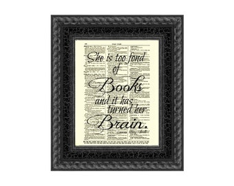 Louisa May Alcott Quote Print: Antique Dictionary Page, Literary Art