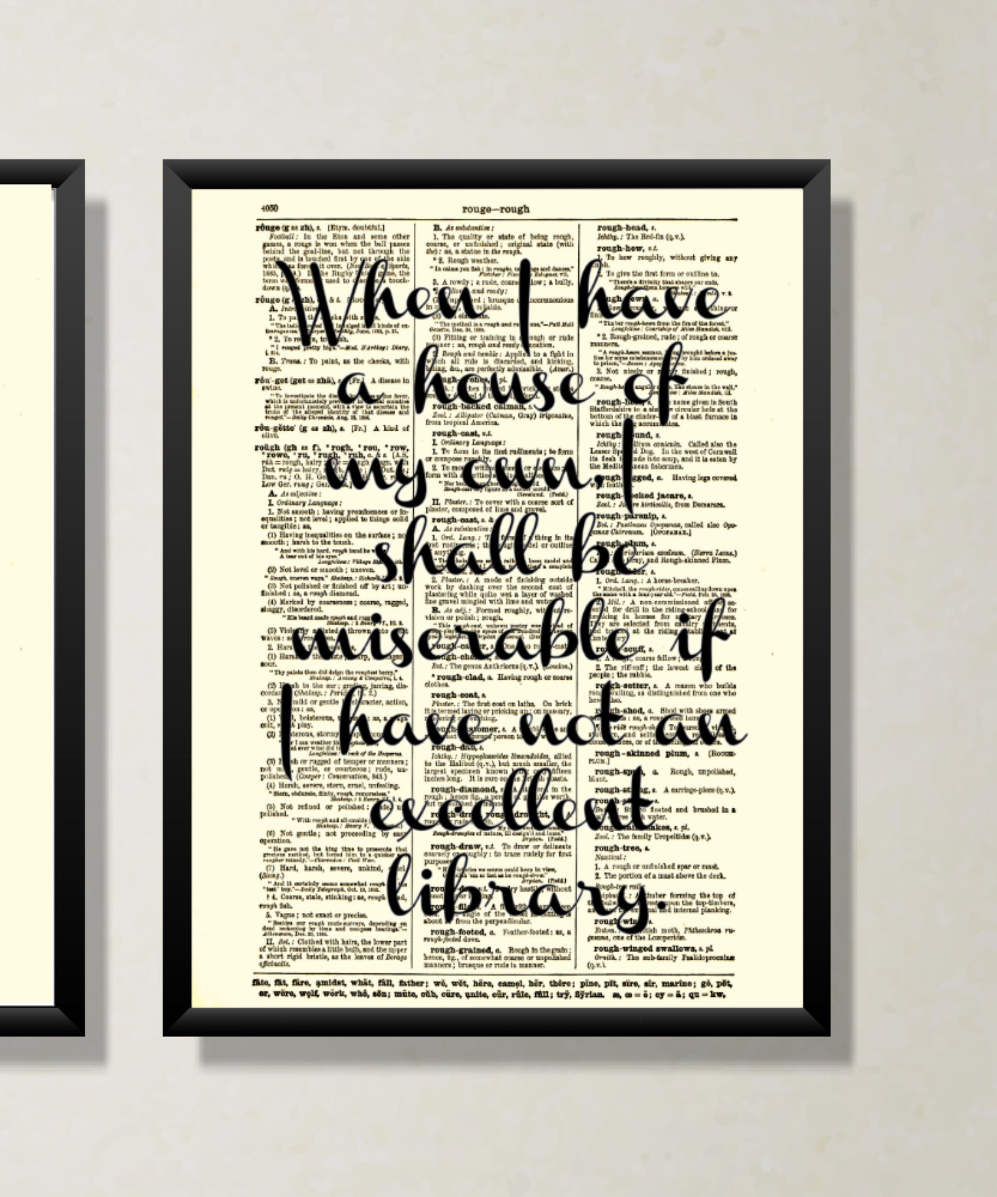 Pride And Prejudice Quote Set Printed On Antique Dictionary | Etsy
