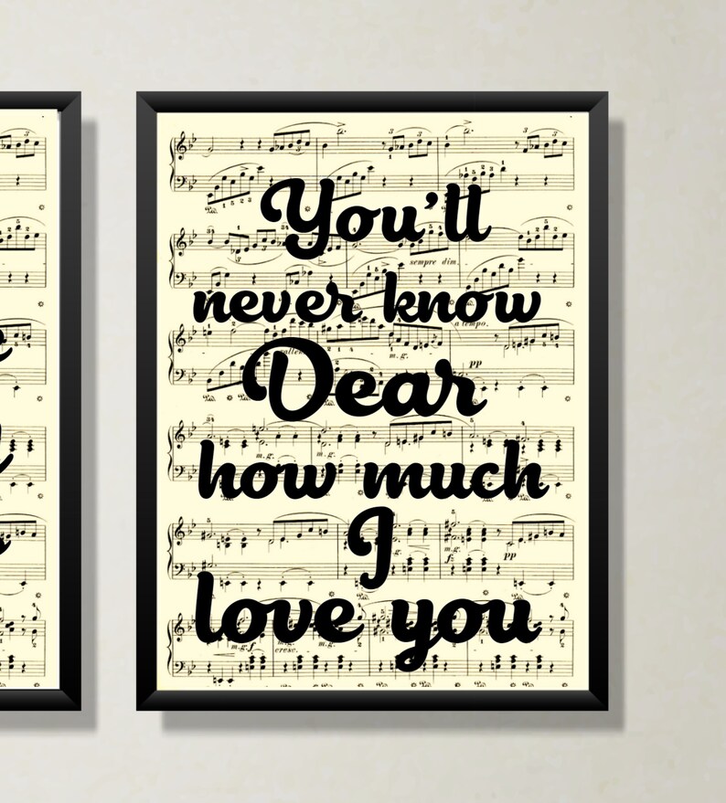 You Are My Sunshine Lyrics Printed On Antique Music Pages ...