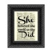 She Believed She Could So She Did Quote Printed On 125 Year Old Antique Dictionary Page, Dark Academia Wall Art, Dorm Decor, Gift For Her 