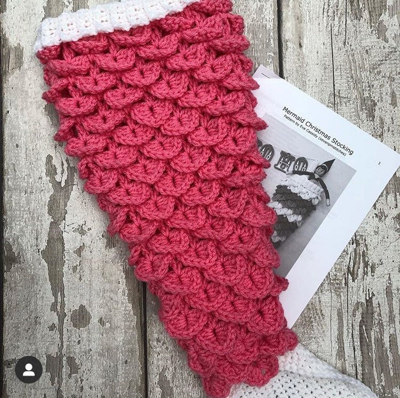 Mermaid Christmas Stocking Crochet Pattern PDF, Mermaid Tail, Christmas Stocking, Christmas Crochet, Modern Crochet, UK and US Crochet Terms image 7