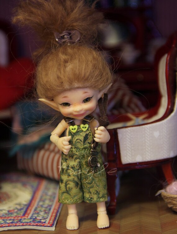 Different cotton overalls for Realpuki 1//12 bjd doll clothes outfit dress shorts