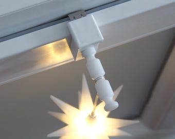 2er, 4er oder 10er Spar-Set Fensterhaken/Dekohaken mit Distanzhalter Weiß - jetzt mit Universalklipp für Fensterdicke 10-27mm