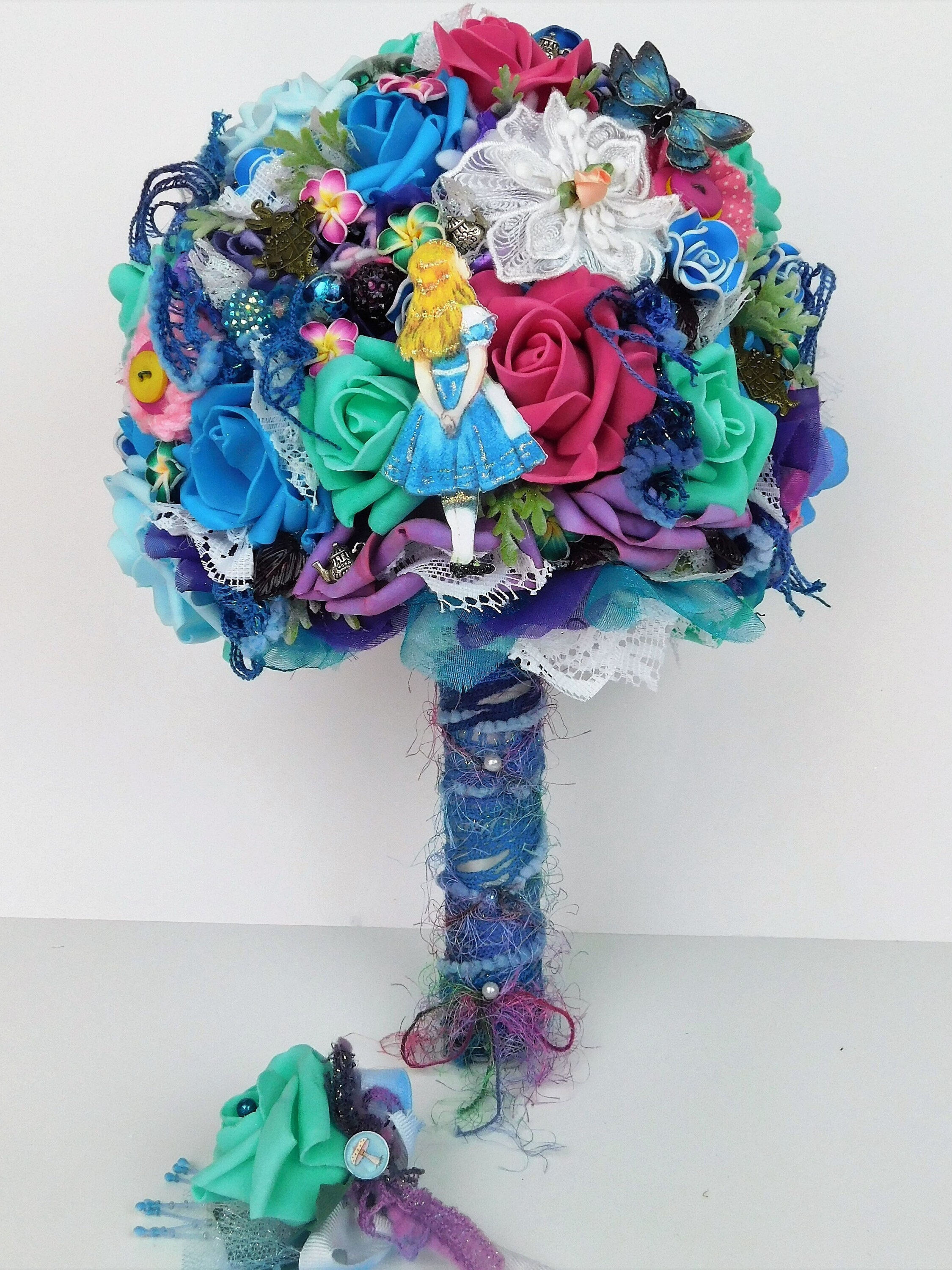 犬服・アクセサリー Bouquet de muguet Alice collection Alice in Wonderland Wedding Bridal Bouquet-rose Garden Bride
