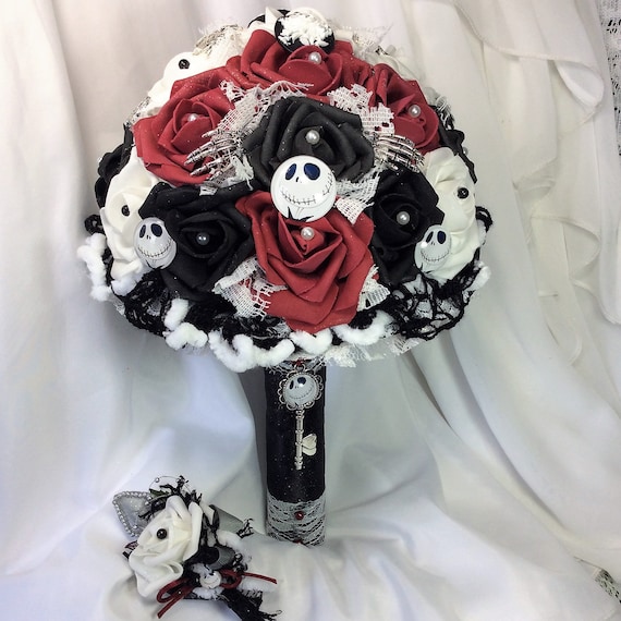 Nightmare Before Christmas Wedding Bridal Flower Bouquet Etsy