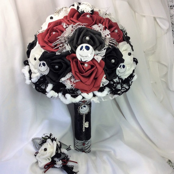 Nightmare Before Christmas Wedding Bridal Flower Bouquet Etsy