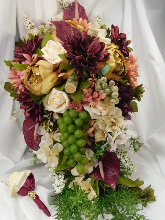 Mariage Winery En Cascade Fleur Bouquet Mariage Exterieur Etsy