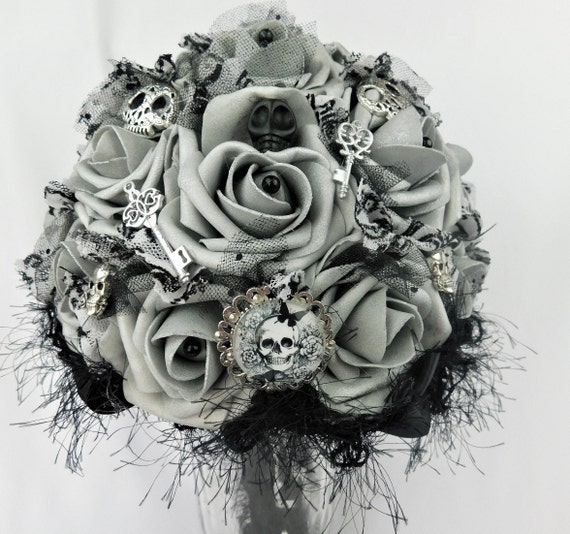 Black Magic Roses Wedding Bouquet