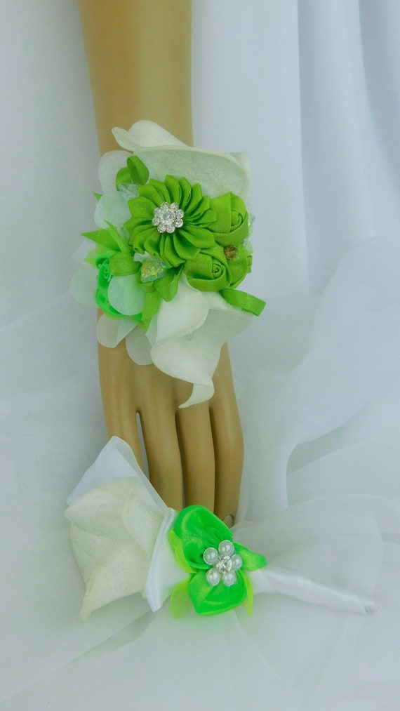 Lime green corsage deals
