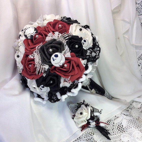 Nightmare Before Christmas Wedding Bridal Flower Bouquet Etsy
