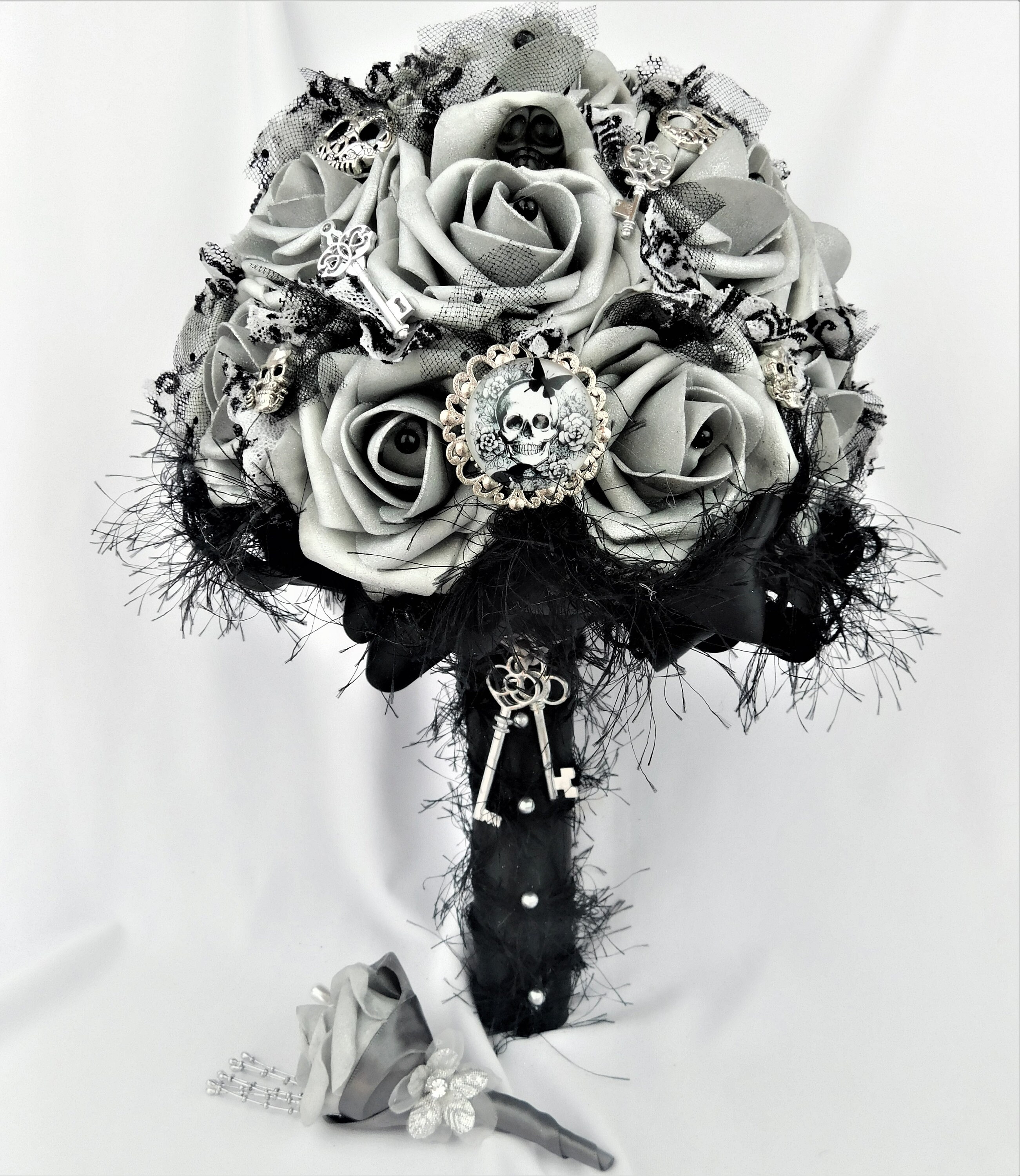 Black Magic Roses Wedding Bouquet