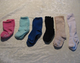Baby Girl  Socks - Warm, Cherished, Adorable, Vintage