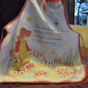 Vintage Holly Hobbie  Apron Kitchen Decor - Unused Made in Canada