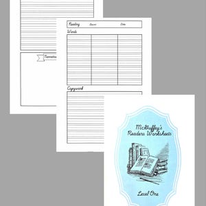 Level One McGuffey's Readers Worksheets 45 Lessons