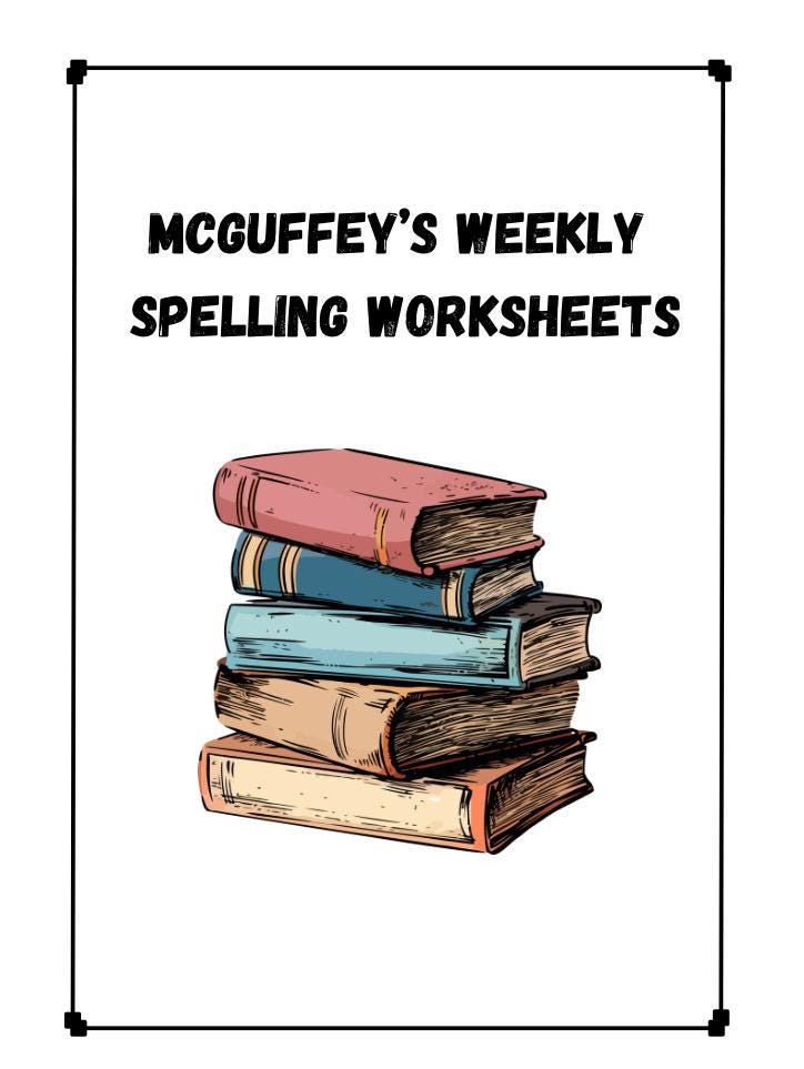 Mcguffey's Spelling Notebook 36 Weeks 144 Pages - Etsy