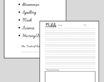 1st-3rd All Subjects Notebook