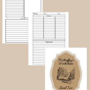 Level Two McGuffey&#39;s Readers Worksheets 45 Lessons