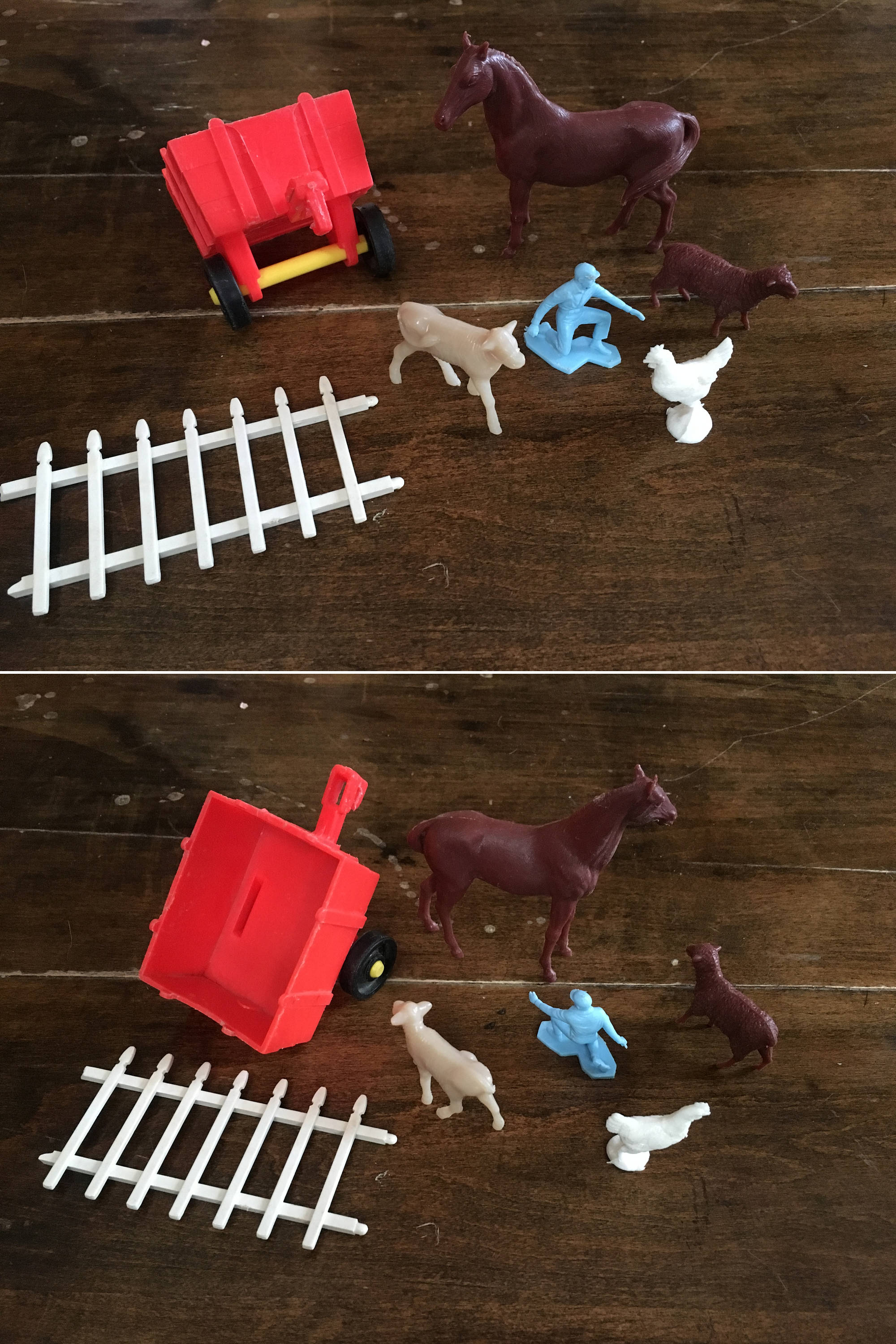 Vintage Farm Animal and Equipment Lot | 60s Hollow Body | Made in