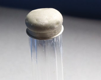 Glass Vanity Jar or Train Case Bottle, Circa 1930s