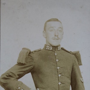 French Carte de Visite, Soldier from Franco-Prussian War Era
