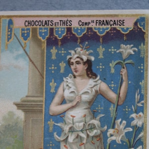 Antica carta commerciale francese per cioccolato e tè