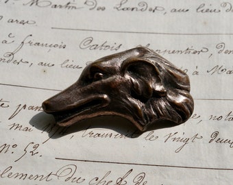 Antique, French, Hunting Dog (Greyhound) Brooch