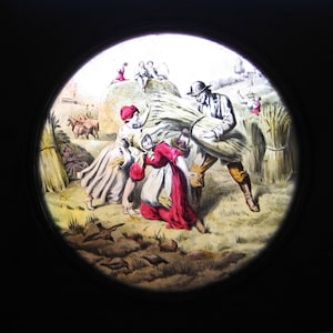 T.H .McAllister Antique American Wooden Magic Lantern Slide of The Lord&#39;s Prayer