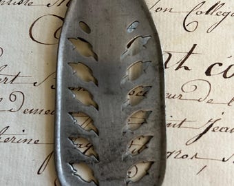 French Les Feuilles Absinthe Spoon, Circa 1860s-1900s