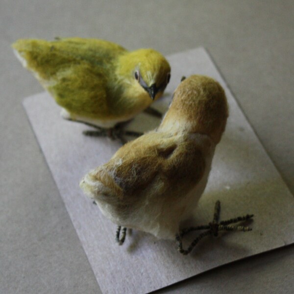 Antique Millinery Birds of Spun Cotton