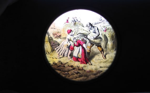 T.H .McAllister Antique American Wooden Magic Lantern Slide of The Lord's Prayer