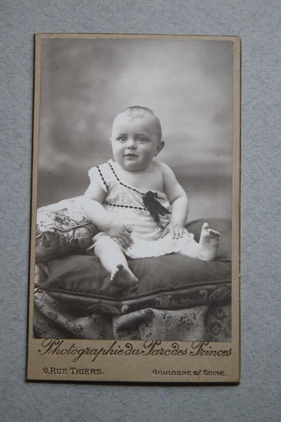 French Carte de Visite of Baby, Boulogne sur Seine