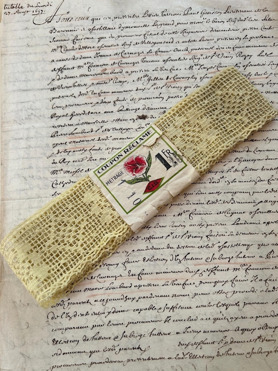 Vintage, French Lace Trim, 1.10 Meters, in Original Price Wrapper