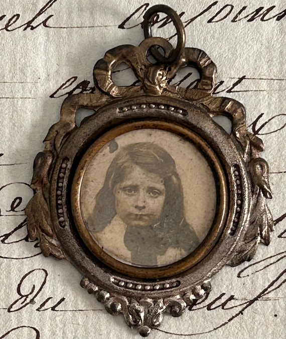 Antique, Late 1800s, Early 1900s, Photo Pendant, from France