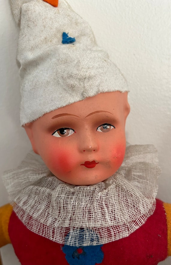 Harlequin Doll from Belgium, Circa 1930s