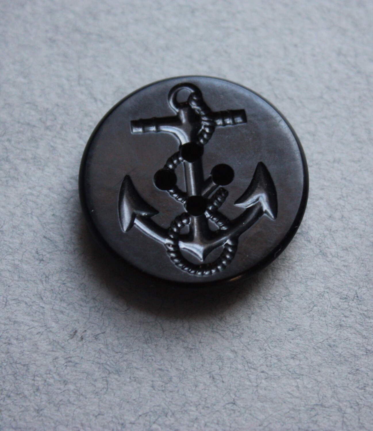 Nautical Black Bakelite Buttons