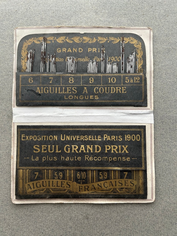 Antique Needle Booklet from Au Printemps, Paris, 1900 Exposition Universelle