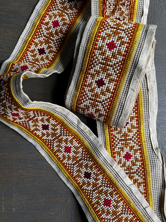 Cross Stitch/Embroidered Trim, from Castelmaurou, France