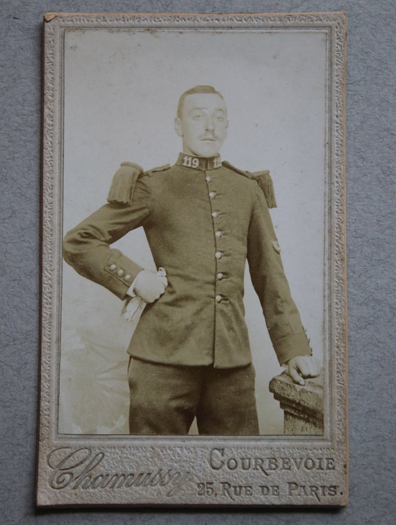 French Carte de Visite, Soldier from Franco-Prussian War Era